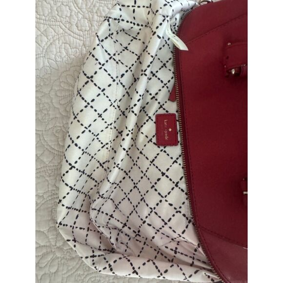 Kate Spade Cove Street Pillbox Red Leather Pippa Satchel Purse Handbag - Picture 11 of 15